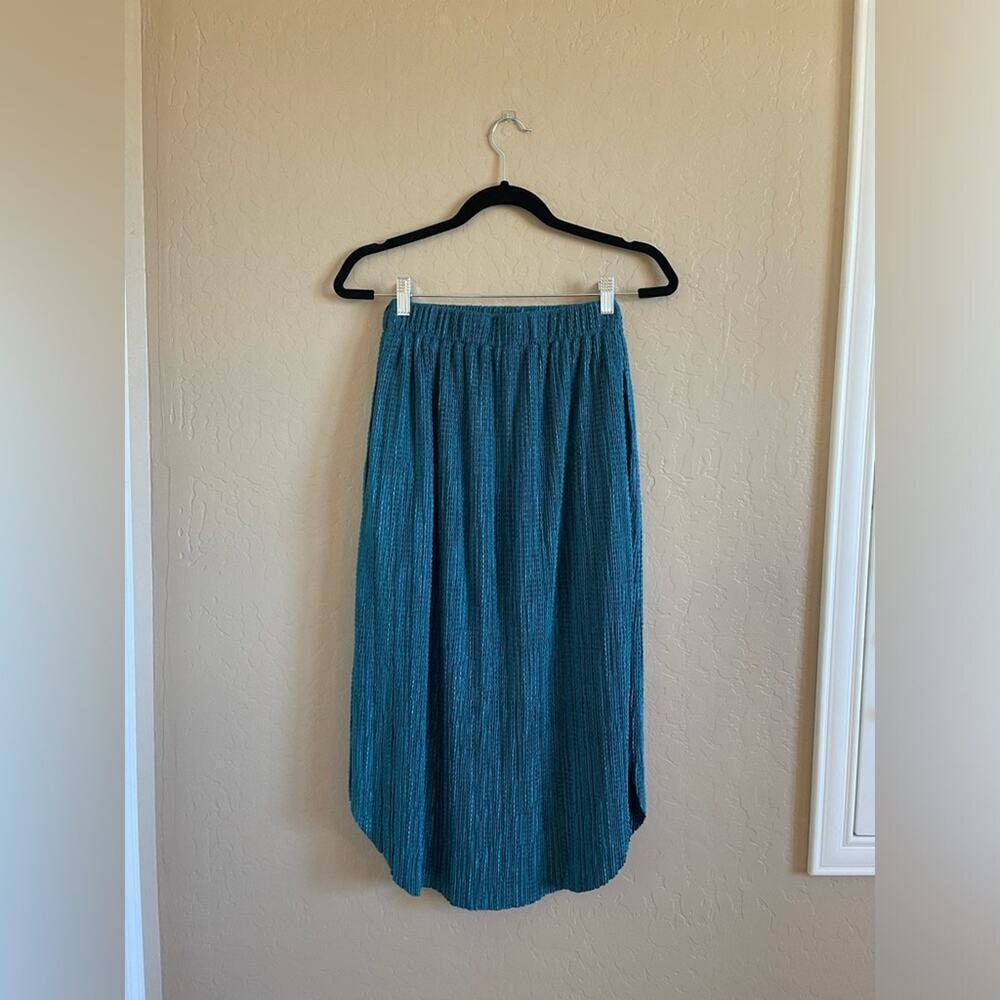 Sabina Musayev Odelle Teal Textured‎ Midi Skirt S Petite - Picture 6 of 8